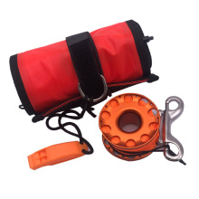 Diving Open Bottom (SMB) with Reflective Band diving equipment,  Finger Spool Dive Surface Marker Buoy/